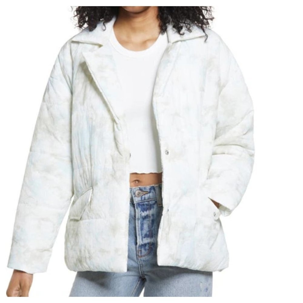 BLANK NYC Size S Quilted Wrap Jacket in Perfect Day NWT $128 with a FLAW
